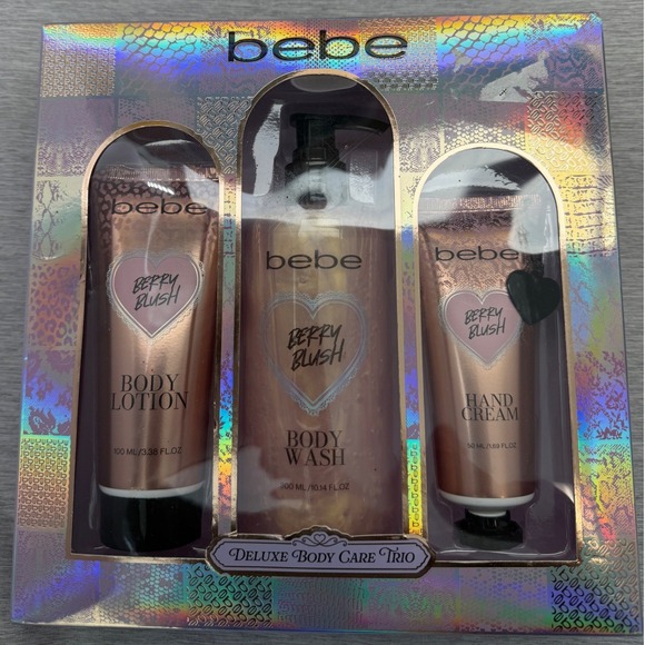 bebe Other - Bebe Deluxe Body Care Trio Berry Blush Set Body Wash Lotion Hand Cream New